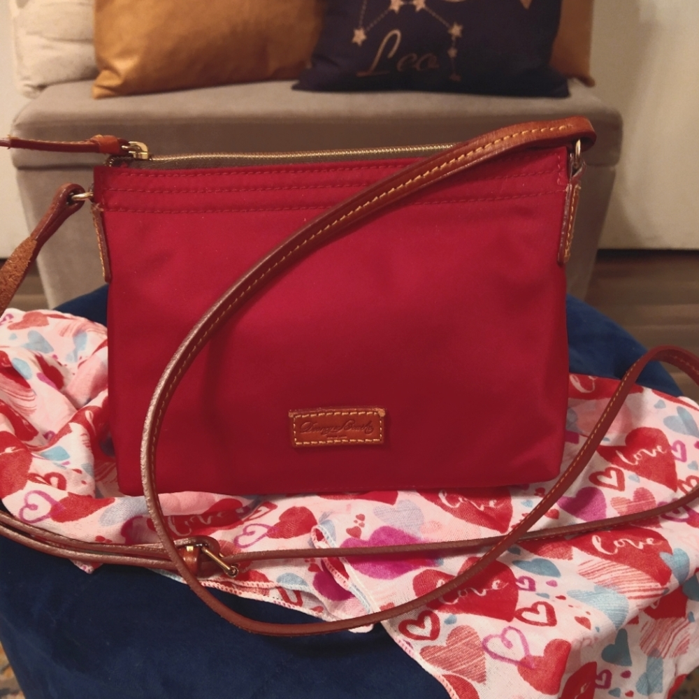 Dooney and Bourke red nylon crossbody
